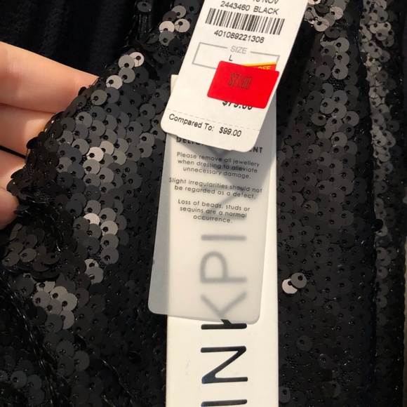 Minkpink Navy Sequin Midi Skirt - Picture 3 of 4